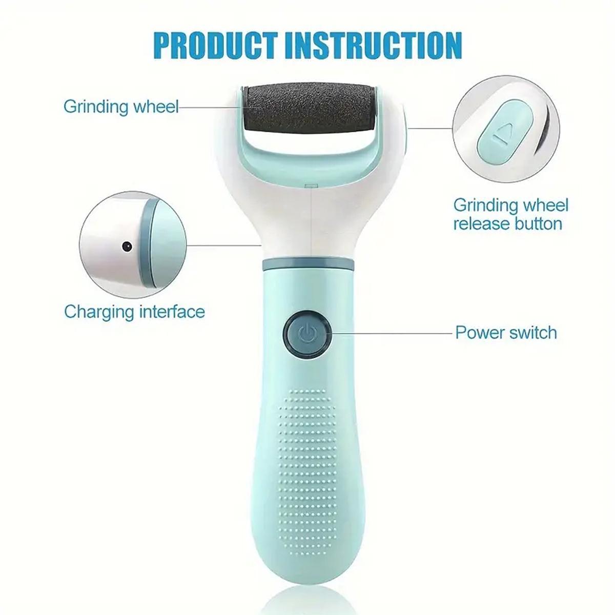 Electric Foot File, 1 Box Portable Foot Callus Remover, Foot Dead Skin Remover, Professional Pedicure Tool for Home & Salon Use, Callus Remover Feet