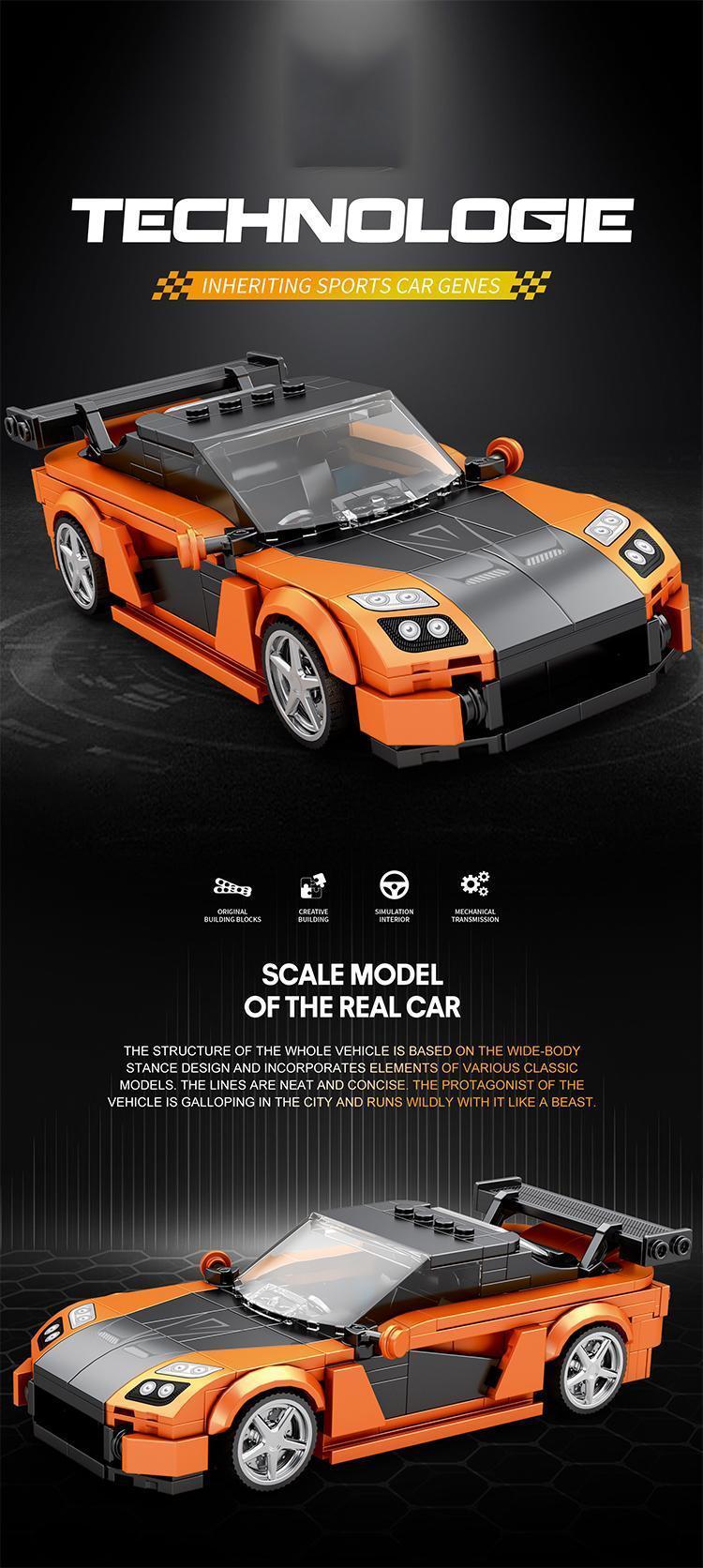 367PCS RX7 Sports Car Building Block Creative City Vehicle Classic Car Model Bricks Desktop Display Toys For Kids Holiday Gifts 367PCS RX7 Sports Car Building Block Creative City Vehicle Classic Car Model Bricks Desktop Display Toys For Kids Holiday Gifts