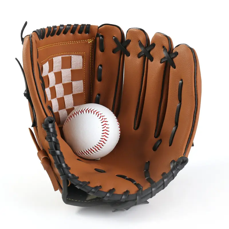 Infield Pitcher's Softball & Baseball Glove, PU Leather Construction for Youth and Adults, Right Hand Throw Training Model