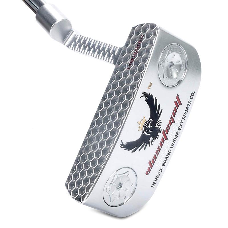 Men's Golf Putter (Right-Handed) - Soft Iron with CNC-Milled Face - Iridescent & Silver Finish