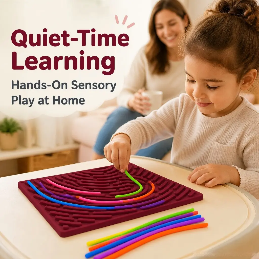 Fidget Toys for Kids, Silicone Sensory Activity Toy, Stress Relief Drawing Brush, Educational Puzzle Game, Fun Learning Tool