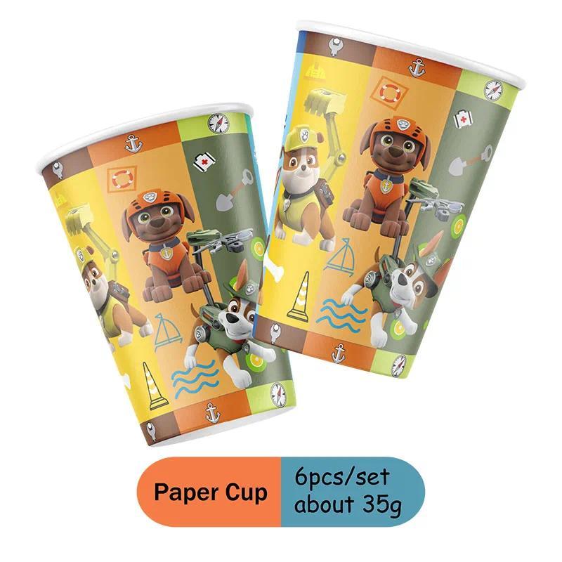 Zuma Paw Patrol Orange Birthday Decorations Cartoon Theme Kid Baby Shower Party Banner Balloon Plate Tablecloth Supplie Toy Gift