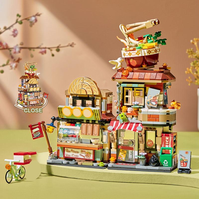 Street View Shop Mini Building Blocks, Miniature Building Blocks, Home Decoration, Creative Gift