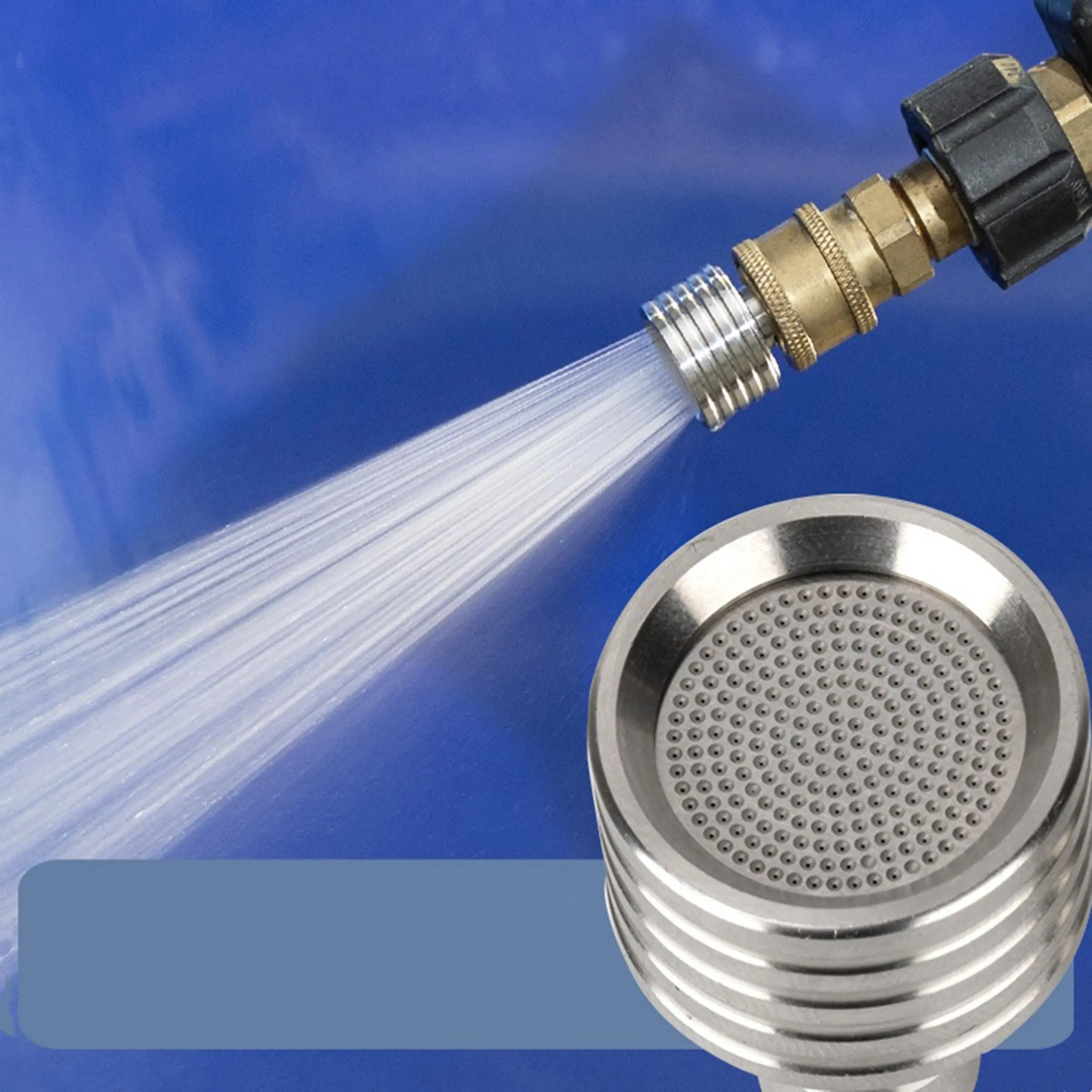 1pc Universal Pressure Washer Nozzle, Stainless Steel Spray Head, Pressurized Nozzle, Durable Replacement Tip for Vehicle, Driveway, Yard Cleaning