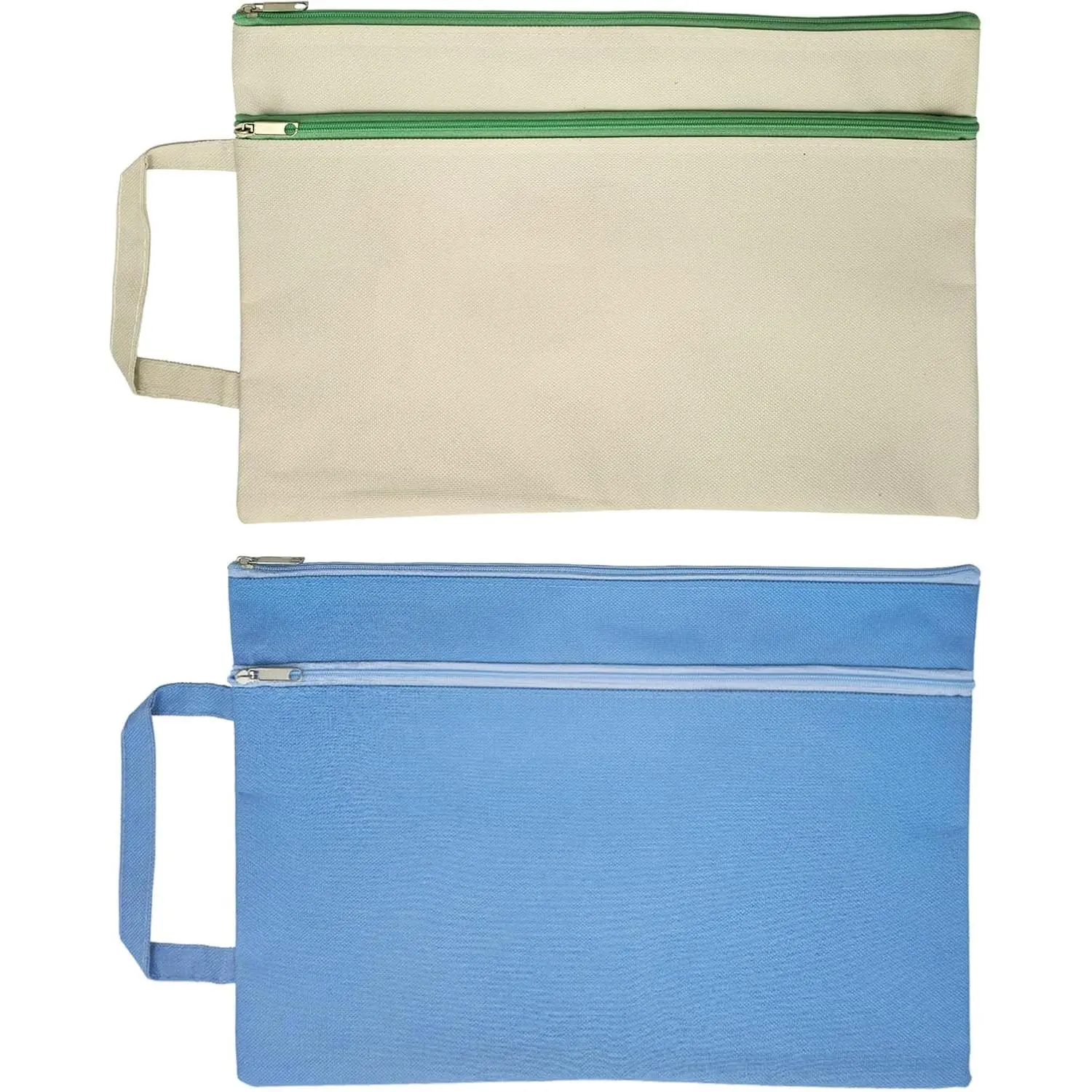 A4 Mesh Zipper Pouch, Waterproof File Bag with Handle,Foldable Document Organizer for School, Office, Travel - Durable Folder with Puzzle Project/Cross Stitch (2)fidget toys