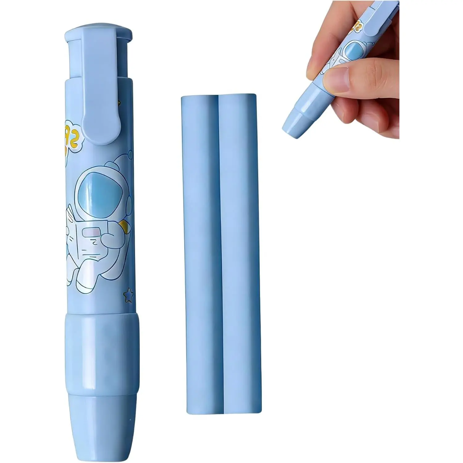 Mechanical Pencil Eraser Refills, Retractable Pen Style Eraser Set | Pen-style eraser refill set for writing, sketching, drawing corrections, pencil cases, desk drawers, and art  kits