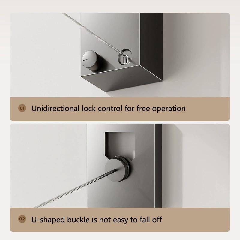 Stainless Steel Retractable Clothesline, 1 Count Household Invisible Wall Mounted Clotheslines, Storage, Sun-dry, Balcony Drying Drying Rack, Adjustable Heavy-duty Clothesline for Home, Hotel, Summer Gift#TOP PICKS