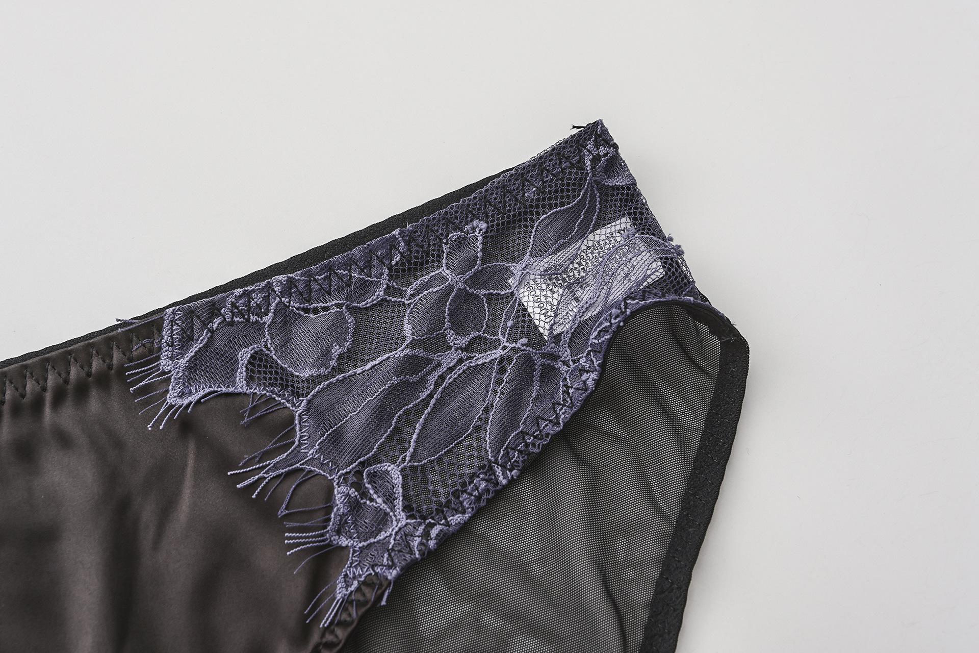 French Lace Sexy Cut-out Lingerie Women's Bra Set with Elegant Design and Comfortable Fit