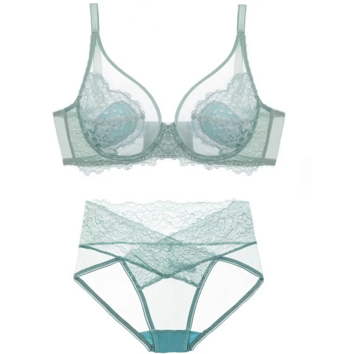 Thin, Breathable Set: Full-Cup Push-Up Bra with Side Support and Anti-Sagging Features, Plus Size (2PCS) Thin, Breathable Set: Full-Cup Push-Up Bra with Side Support and Anti-Sagging Features, Plus Size (2PCS)