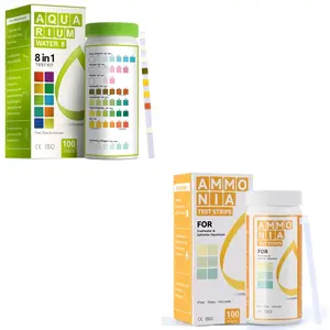 Aquarium Test Strips 8-in-1 100 count & Ammonia Test Strips 100 count