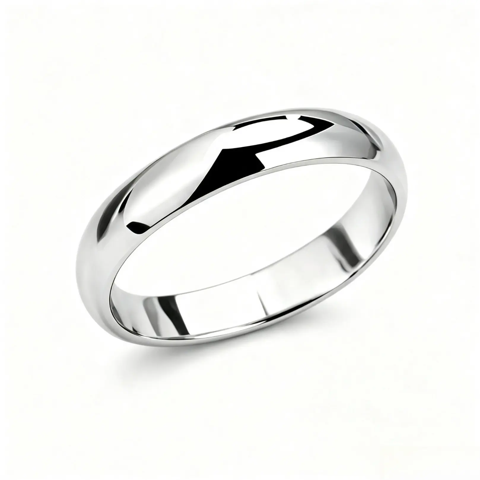 Unisex Dome-Shape Smooth Band Ring - Minimalist Metal-Coated Costume Jewelry, Safe Materials, Casual Daily Accessory, Classic All-Match Staple for Weddings