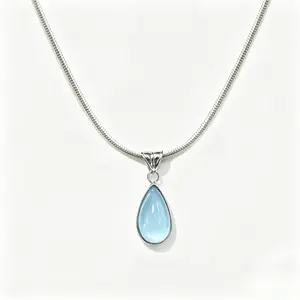 Loveden Waterdrop Necklace in Marine Blue, Waterproof Ocean- inspired Design, Lightweight Durable Daily Necklace for Casual or Layered Looks the best gift to give a friend and girl friend