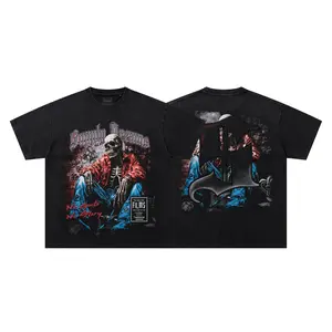 SUPPLY TEE Skull Skeleton Graphic T-Shirt, Black Acid Wash Oversized Streetwear Tee, skull graphic tee, 90s graphic tees, vintage t shirts, Father's Day Gift