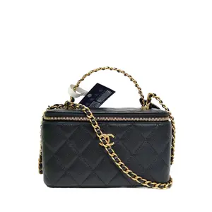 Pre-owned CHANEL 24A Handheld Long Box Cosmetic Bag P226258829