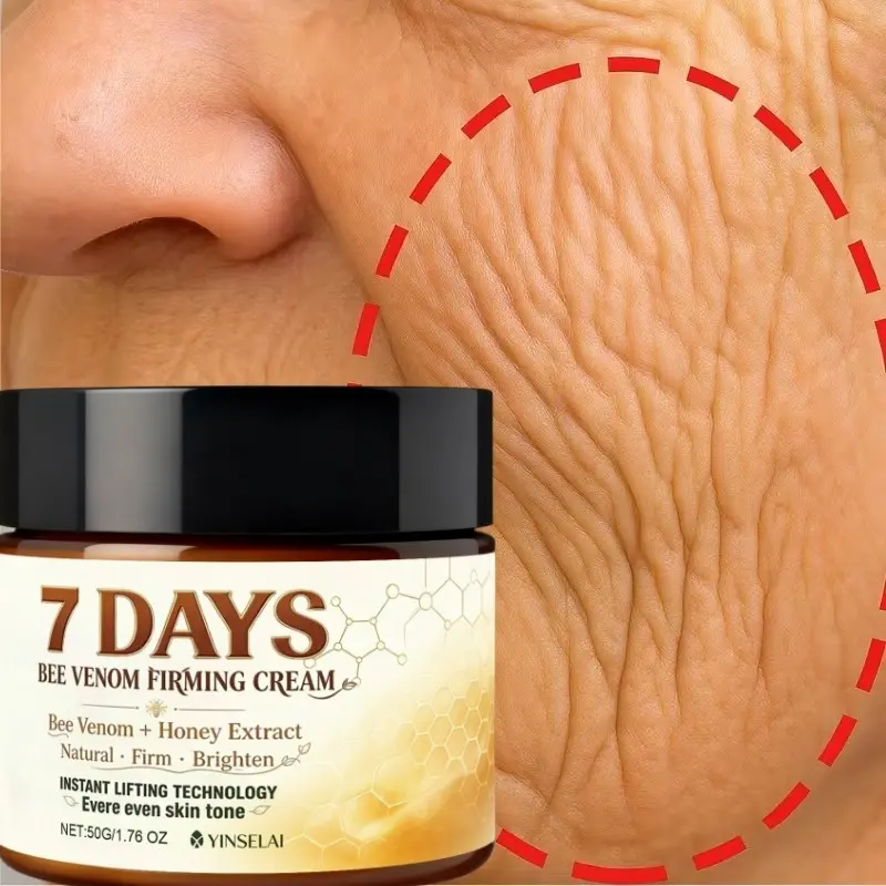 7 Days Bee Venom Firming Cream, Honey Extract, Instant Lifting, Brightening, Even Skin Tone, Facial Moisturizer, 50g