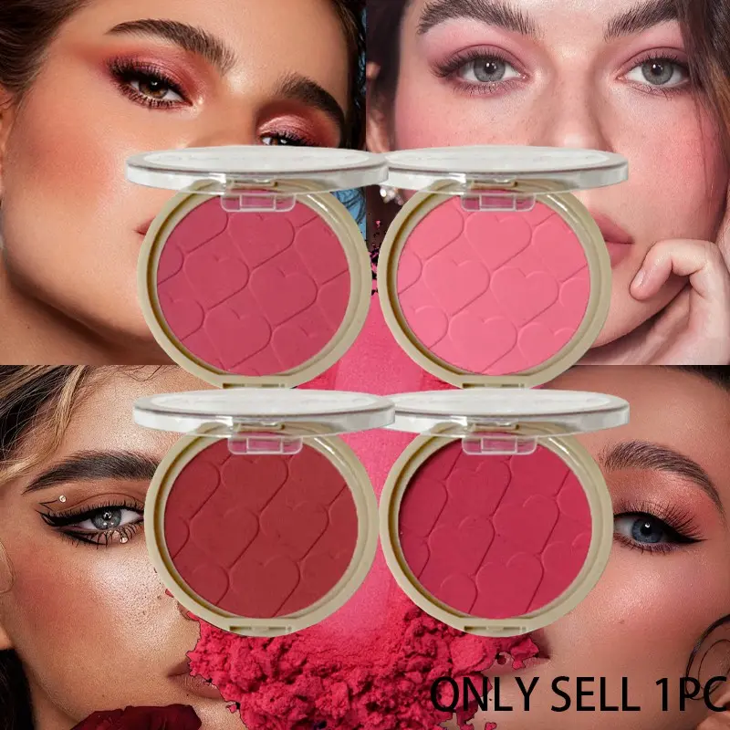 Long-Lasting Water-Resistant Single Blush 🎨 Warm Orange / True Red / Rose Red / Deep Red – One Swipe for Instant Color Boost, Natural Brightening, Smudge-Resistant & No Fallout, Suitable for All Skin Tones – Sweet Little Gift for Her, Must-Have in Your M