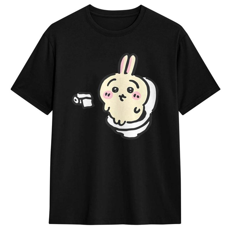 Oversized Graphic T-shirt with Chiikawa Usagi Hachiware Print