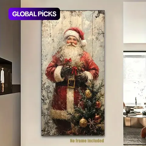 Santa Claus Pattern 5D Diamond Painting Kit without Frame, DIY Colorful Diamond Arts for Bedroom and Home Wall Decor, Crafts #GLOBAL PICKS