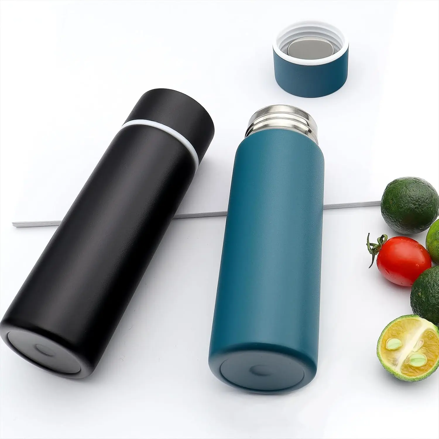 Mini Slim 304 Stainless Steel Water Bottle, 4.4 fl oz, Pack of 2, Vacuum Insulated, Reusable, Leak Proof, Portable Handbag Flask for Kids LunchboxGift