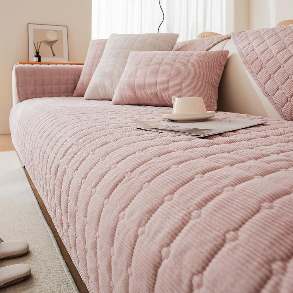 Solid Color Quilted Sofa Cover, 1 Count Non-slip Sofa Pad, Sofa Protector for Home Living Room, Sofa Slipcover, Couch Covers, Home Decor, Soft Sofa Protector #TOP PICKS