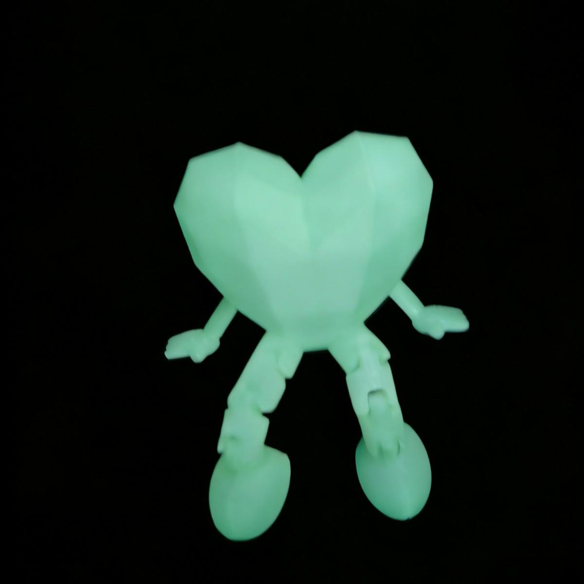 3D Printed Valentine's Day Gift, Heart Jointed Figure Ornament, Creative Craft Toy Doll, Unique Handmade Decoration