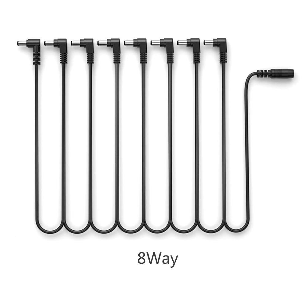 9V electric guitar effects pedal power cable, RCA cable, angled connector, 1 to 3/4/5/6/8 multi-connector