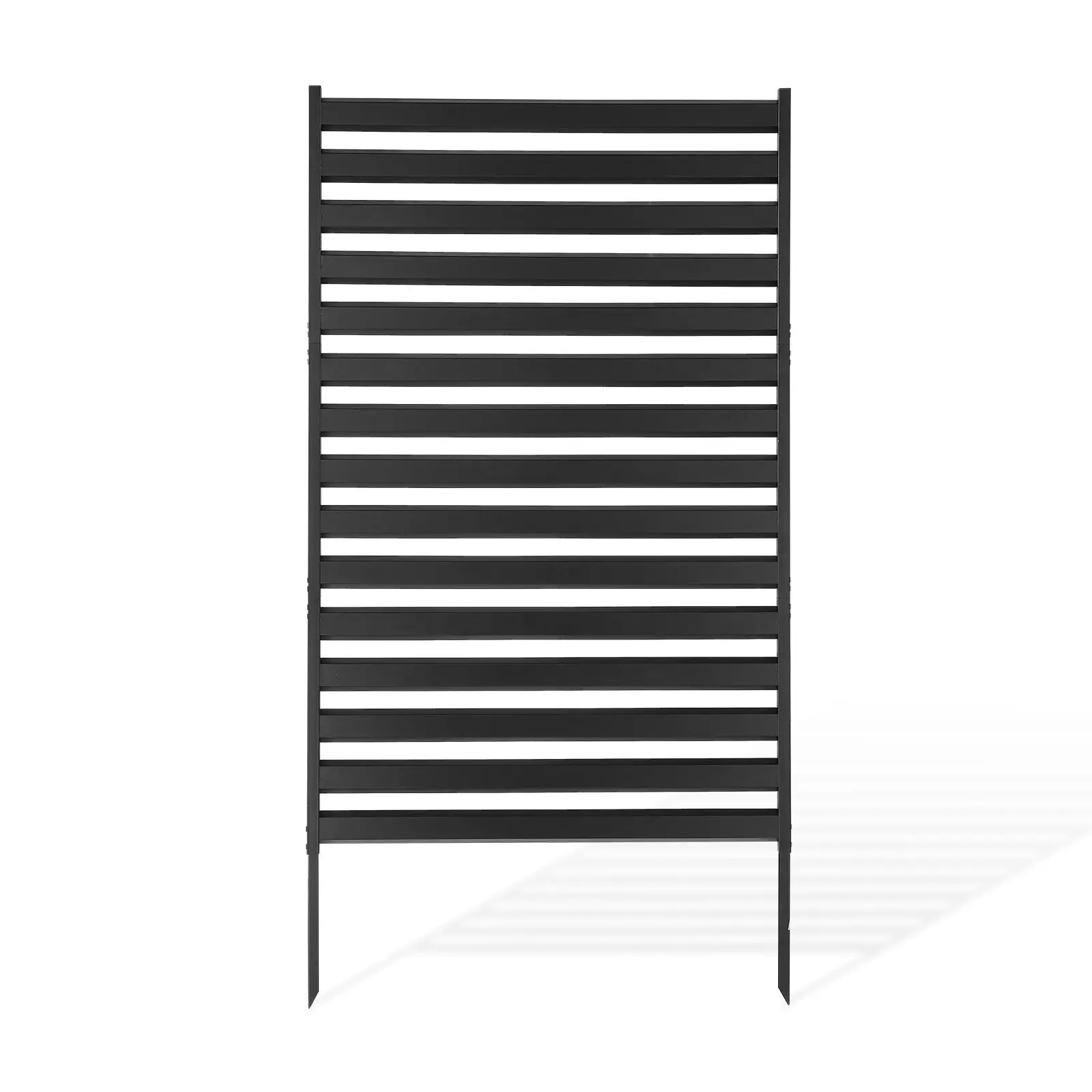 【Summerfinds】VEVOR Minimalist Black Metal Privacy Screen, 38" W x 60" H Freestanding Fence with 3 Panels, 1-Side Garden Divider, 22 lbs Weight, Extended Ground Stakes, Adjustable Height, Indoor-Outdoor Decoration