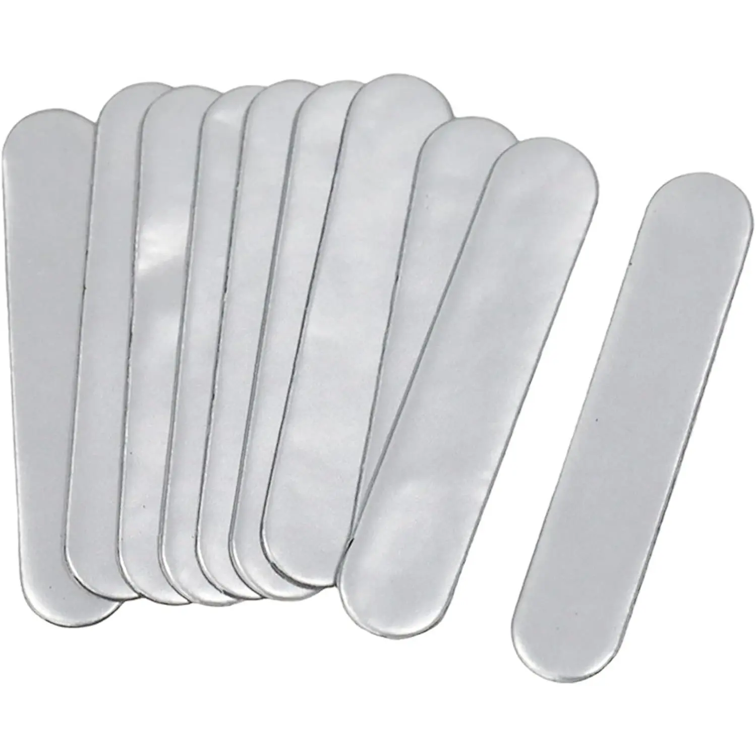 10 Pcs Weighted Lead Tape Silver Golf Weighting Lead Sheets Self-Adhesive Tungsten Tape for Golf Clubs Tennis Racket Pickleball