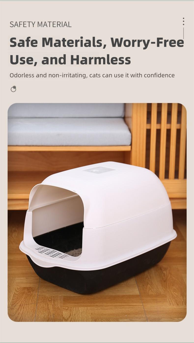 Extra Large Cat Litter Box, Fully Enclosed, Splash-Proof, Odor-Proof, Pet Cleaning Products
