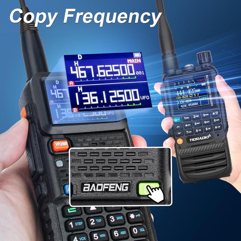 Contra1981's Pick - BAOFENG 5RH 10W Walkie Talkie – Long Range Ham Radio (Upgraded UV-5R), NOAA Weather Alert, 999 Channels, Rechargeable Two-Way Radio for Emergency, Camping, Off-Road & Survival (FRS/GMRS Compatible) Audio