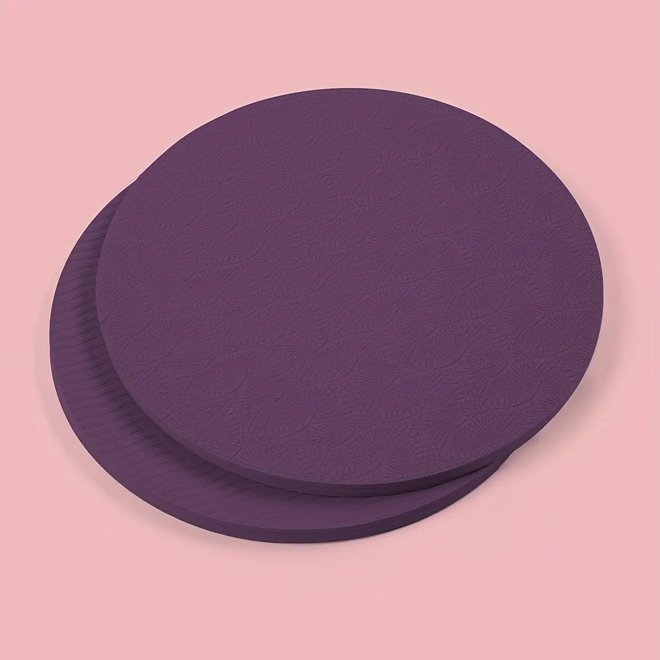 Plank Support Pad Tpe Knee Elbow Protector, Balance Mat 2 Pcs, Fitness Ab Wheel Pad, Round Yoga Mat, Home Yoga Equipment, Exercise Accessories