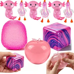 9Pcs Taba Squishies Fidget Toys, Stress Balls for Kids and Adults, Squishies Stress Cube, Sensory Toys for Kids with Autism, Fidgets for Classroom Prize, Birthday Gifts Party Favors(Random Color)