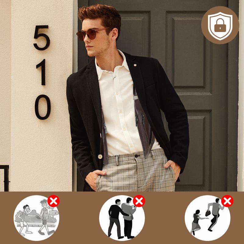 Men'S Double Shoulder Underarm Vest Bag | Anti-theft Hidden Underarm Wallet Pocket, Casual Backpack, Steampunk Style Single Shoulder Bag, Adjustable Faux Leather Strap, Perfect Gift For Boyfriends On Valentine'S Day, Christmas, And Birthdays Men'S Double Shoulder Underarm Vest Bag | Anti-theft Hidden Underarm Wallet Pocket, Casual Backpack, Steampunk Style Single Shoulder Bag, Adjustable Faux Leather Strap, Perfect Gift For Boyfriends On Valentine'S Day, Christmas, And Birthdays