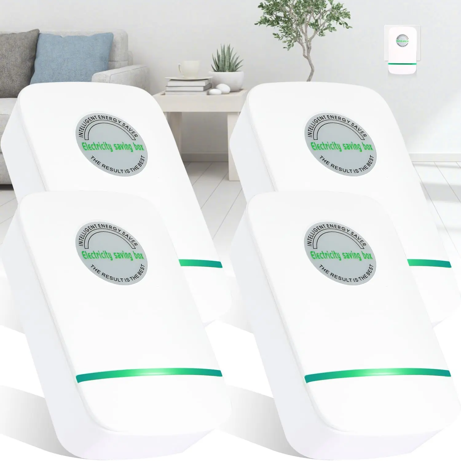 4Pack Stopwatt Smart Plug Device, Stop Watt Device Plug for Home and Office, US Plug 90V-250V 30KW(A power-saving helper and the best gift choice)