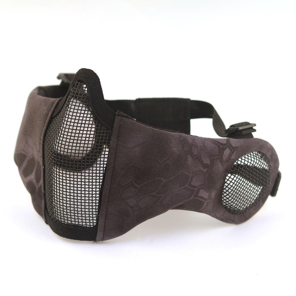 Iron mesh steel wire mask Outdoor field iron mesh mask, half-face steel wire mesh real CS protective mask