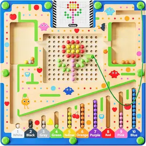 Montessori Number & Shape Puzzle Busy Board, Fine Motor Skills Educational Toy, Counting Matching Preschool Learning Toy, Early Development Sensory Gift for 3-5 Year Old Toddler Boys Girls Yellowfidget toys
