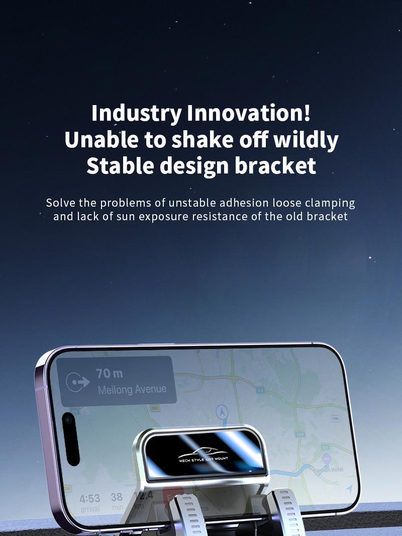 Car Phone Mount with Strong Suction Cup – 360 °   Rotation, Adjustable Viewing Angles, Anti-Slip Holder for All Phones.