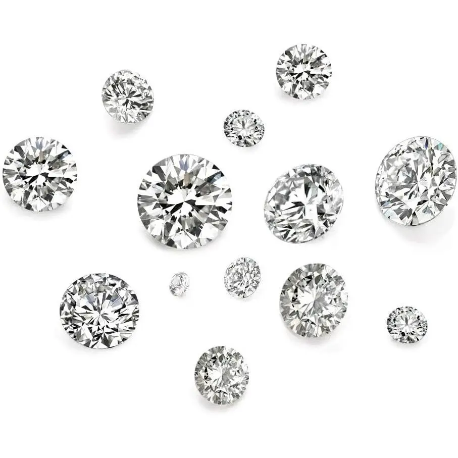 Fashewelry 50Pcs Tiny Cubic Zirconia Faceted Rhinestone Cabochons 1mm 2mm 3mm 4mm 5mm Clear Pointed Back Crystal Diamante Gems for Nail Art Craft Replacing Jewelry