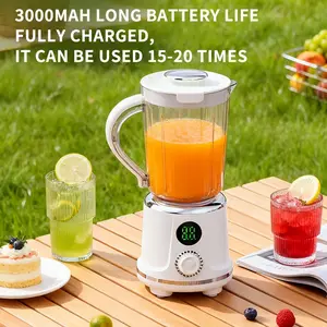 New Multi-Functional Wireless USB Charger Portable Juice Maker Mixer Ice Crusher Straw Juicer 600ML, Countertop Blender, Centrifugal Juicers