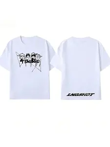 2026 Summer Lngshot Jay Park Style High-Quality T-Shirt, Hip-Hop Trendy Top, Unisex Long Sleeve Loose Fit, All-Over Print Design