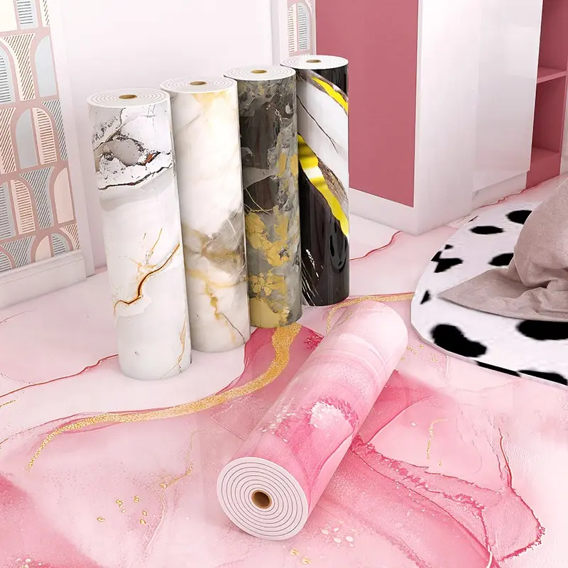 Marble Pattern Decorative Wallpaper Roll, 15.75in X 118.11in, Thickened Wallpaper Floor Sticker，Self-Adhesive , Peel and Stick, DIY Decor, Diy Wallpapers for Kitchen, Bedroom, Living Room ,Bathroom，Vinyl Flooring