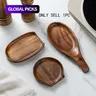 1pc Teak Spoon Holder Rack, Wooden Kitchen Utensil Organizer, Heat-Resistant Storage Stand, Tabletop Shelf for Spoons and Ladles #GLOBAL PICKS
