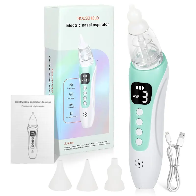 New Pattern Baby Electric Nasal Aspirator Charging Version Newborn Baby Nasal Aspirator Removes Mucus Cleaning Nose Suck Out Suction Prevent Nasal Congestion