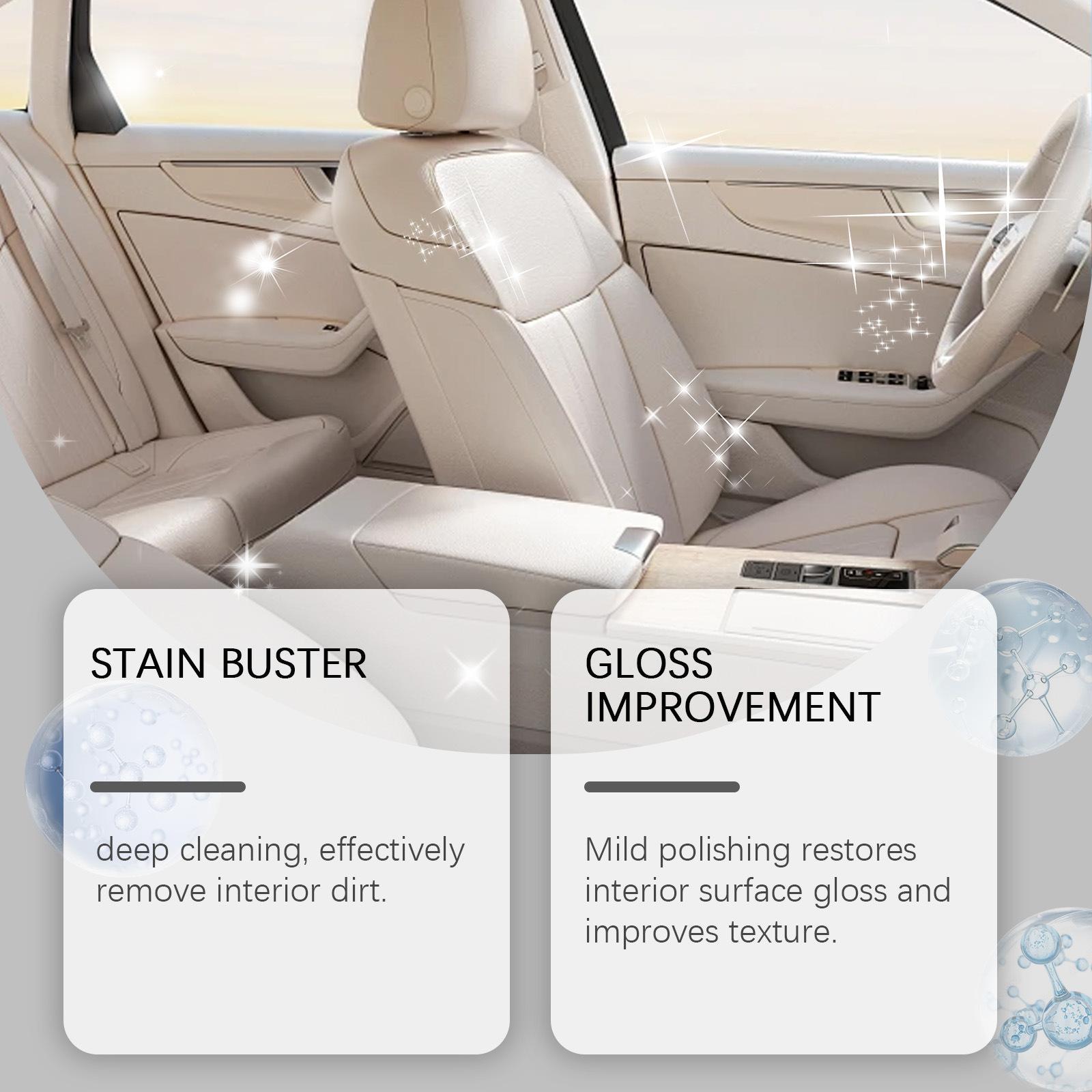 Car Interior Cleaning Kit, Multipurpose Foam Cleaner & Rust Remover & Interior Care Cleaner, Cleaning Tool for Car Seat, Kitchen, Automotive, Foam Cleaner Spray, Detailing Products, Car Accessory