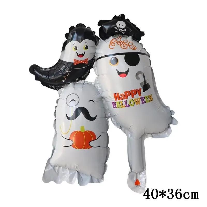 25Pcs Mini Halloween Pumpkin Ghost Foil Balloons Bat Skull Pumpkin Air Globos Kids Toys Horror Halloween Night Party Decorations