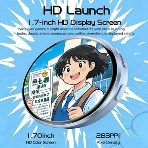 Cyber Electronic Bar Smart Network Badge 1.7-inch HD Screen Anime Electronic Badge | Dynamic Display GIF/Video Badge