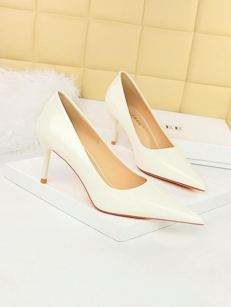 Women's Solid Color Stiletto Heels, High Heel Pumps, Elegant Pointed Toe High Heels for Party, Daily Clothing Decor, Fashionable Shoes for Women & Girls