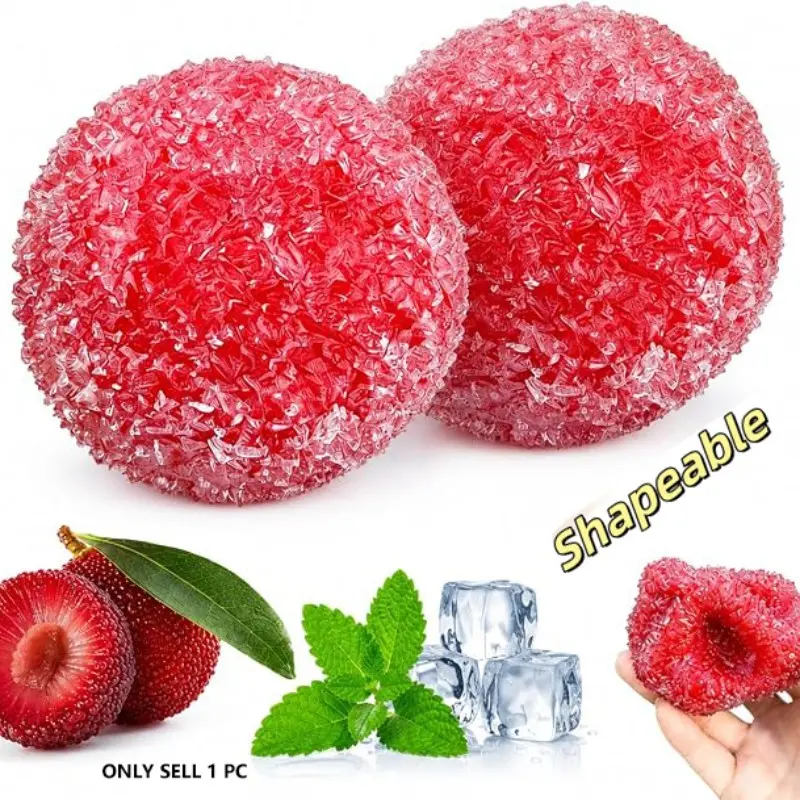 Yangmei Ice Sand Ball - Soft Sensory Stress Relief Ball, Texture Ice Sand Texture Stress Relief Toy, Suitable for Children and Adults as a Sensory Soft Stress Relief Toy, Squeeze Ball for Relieving Anxiety, Suitable for Autism/Attention Deficit Hyperactiv