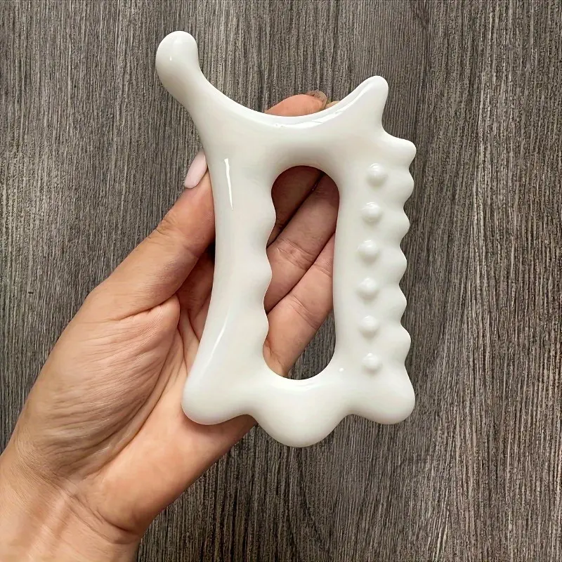 Comfort Massage Tool, Deep Fascia Relaxation, Facial Contour, Acupressure, Durable PP Material, White