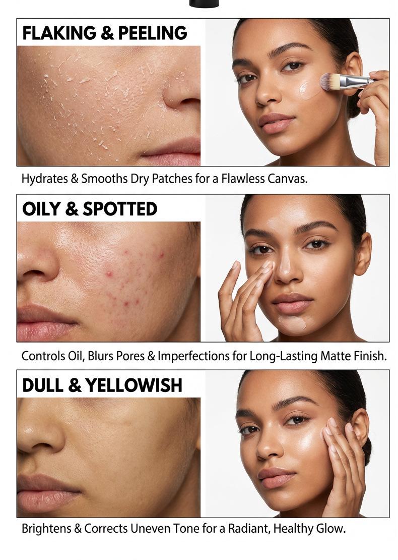 Ttlv Smooth Focus Makeup Primer, Oil Control Moisturizing, Invisible Pores, Long-Lasting Wear, 35ML, Perfect Base for Flawless Finish